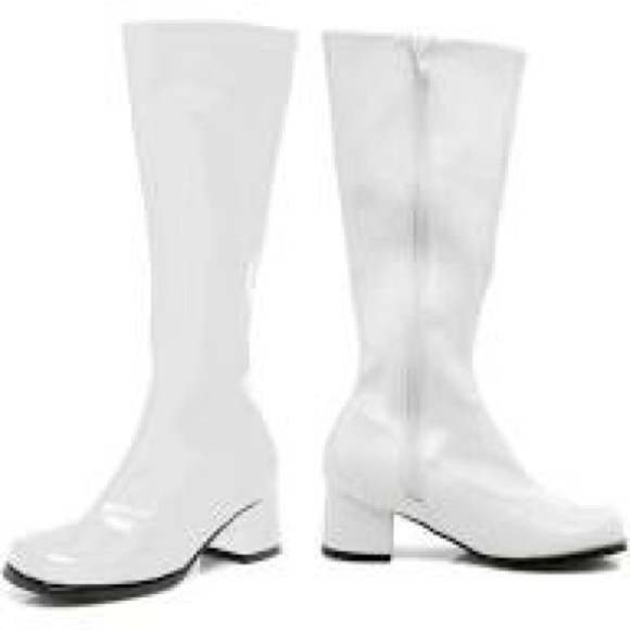 tall white gogo boots